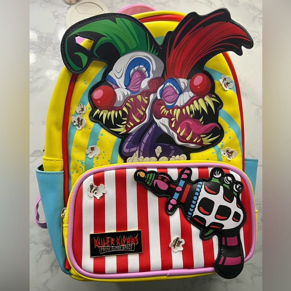 Killer Klowns from Outer Space Backpack with popcorn details